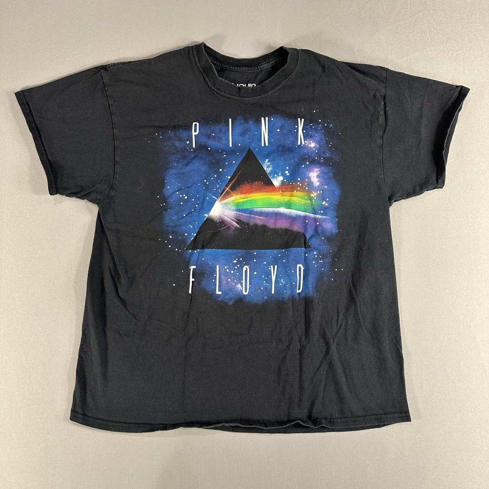 Pink Floyd Shirt Mens XL Black Prism Graphic Tee Liquid Blue Band Rock Music